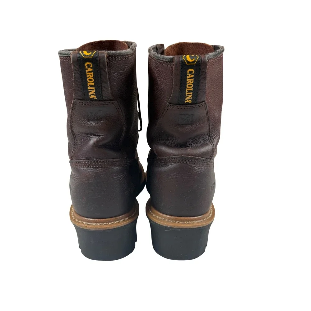 Carolina Mens 1821 Logger Work Boots Brown Leather Lace Up Steel Toe 11 D